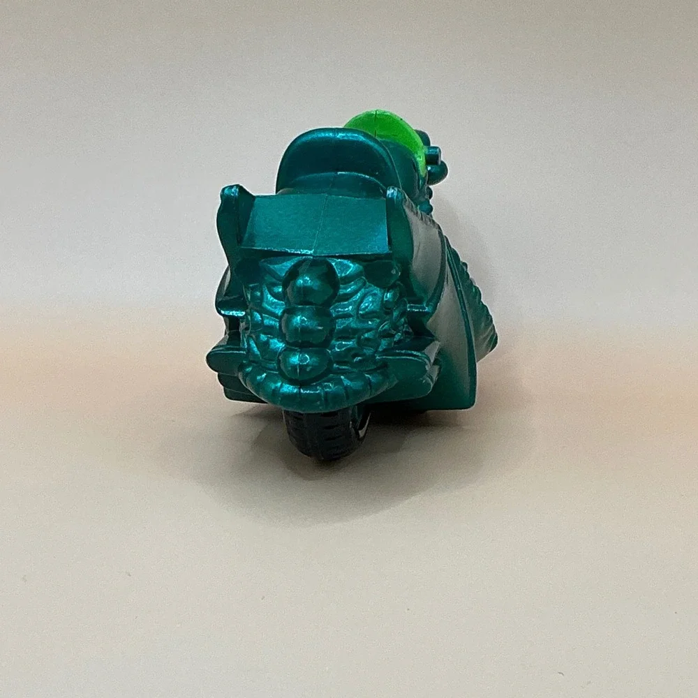 Vintage 1994 Wendys Dragon Motorcycle Toy Green Metallic 90s Kids‎